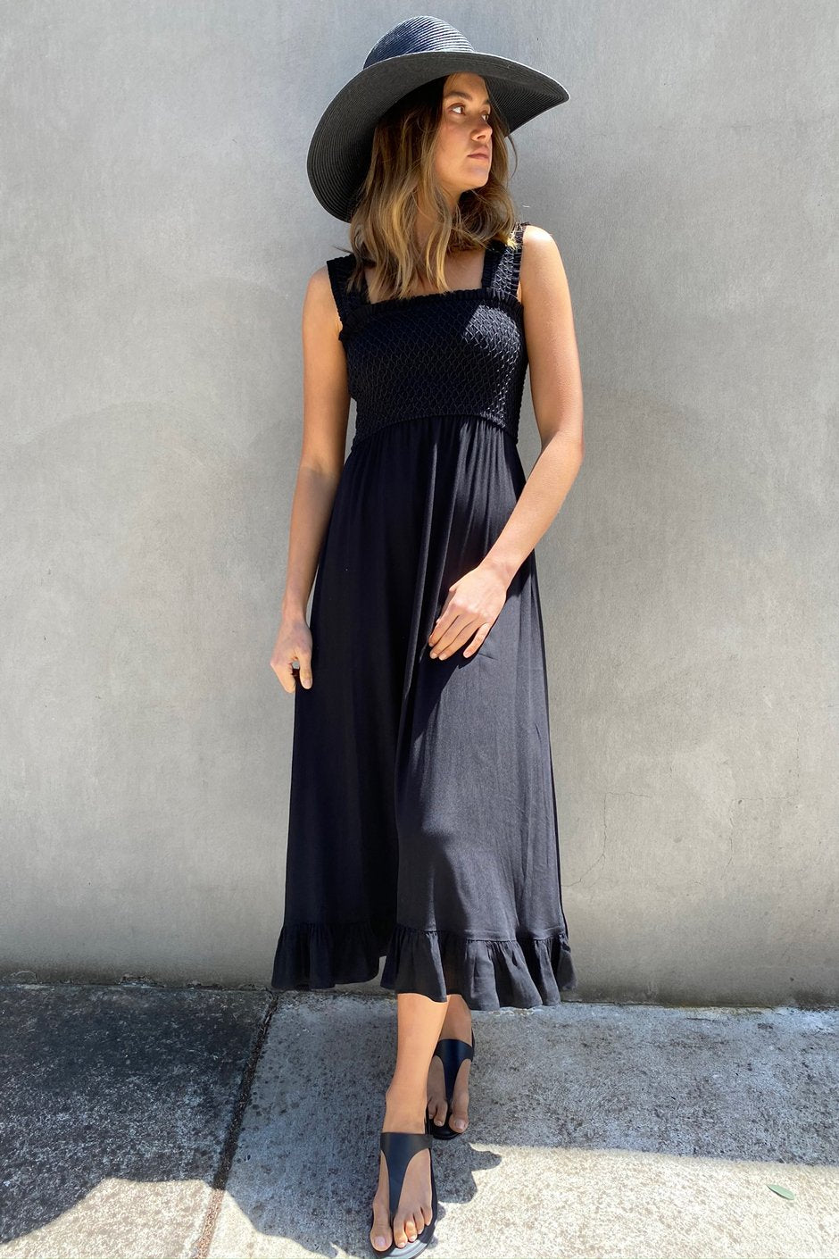 [TEST] Lucy Shirred Midi Dress