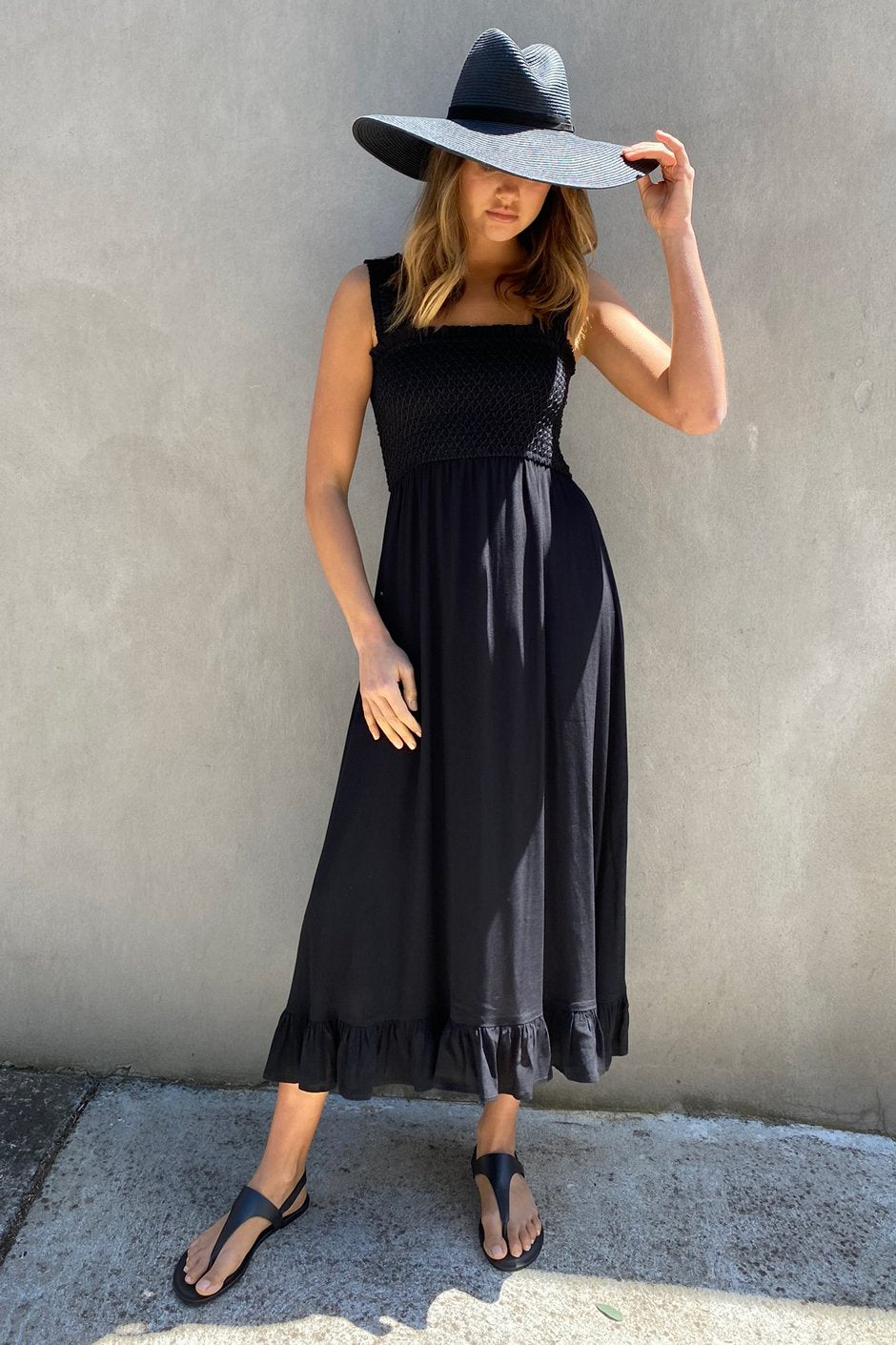 [TEST] Lucy Shirred Midi Dress