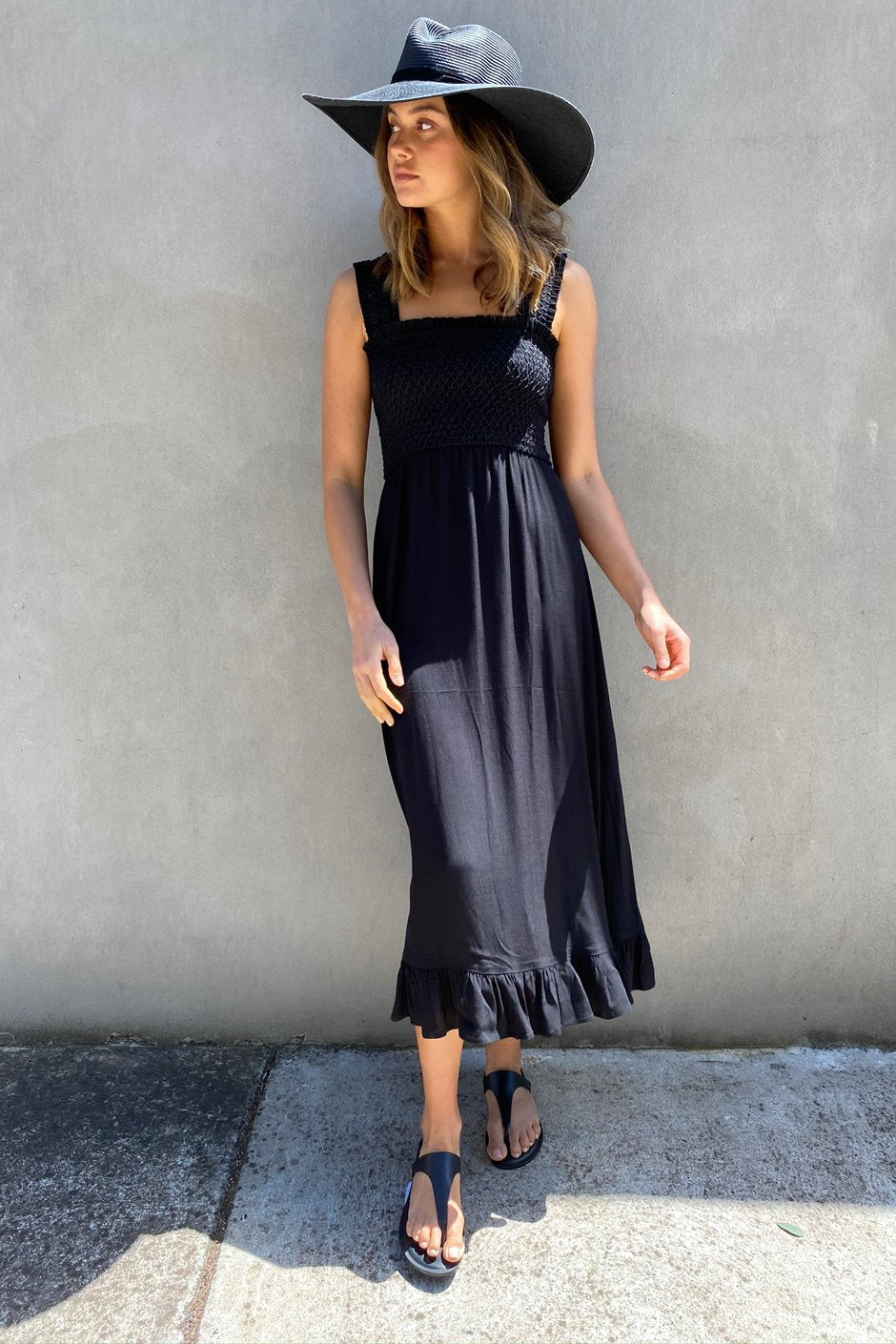 [TEST] Lucy Shirred Midi Dress