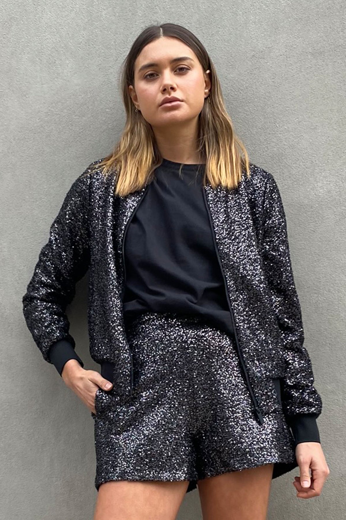 [TEST] Hutton Sequin Bomber Jacket