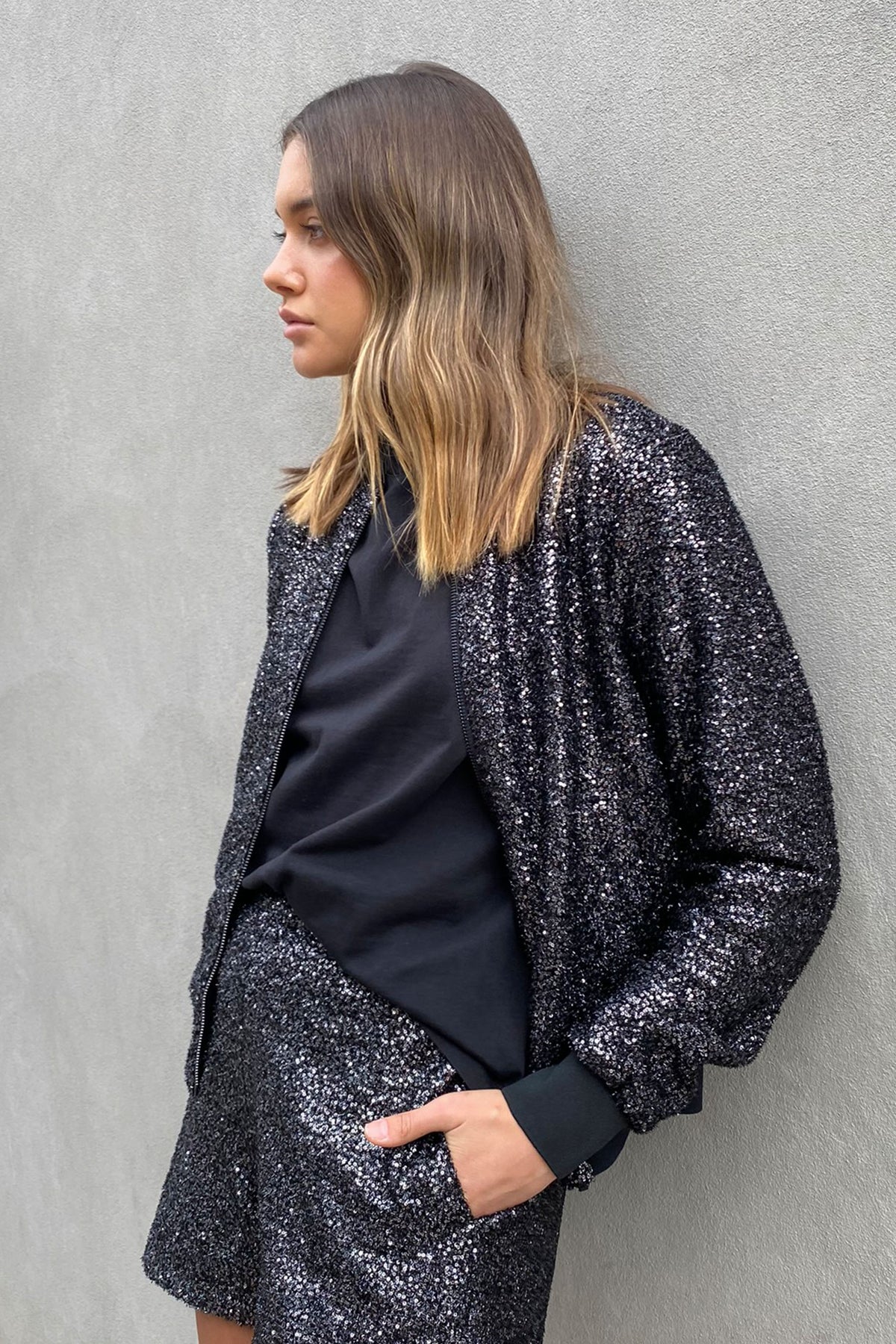 [TEST] Hutton Sequin Bomber Jacket