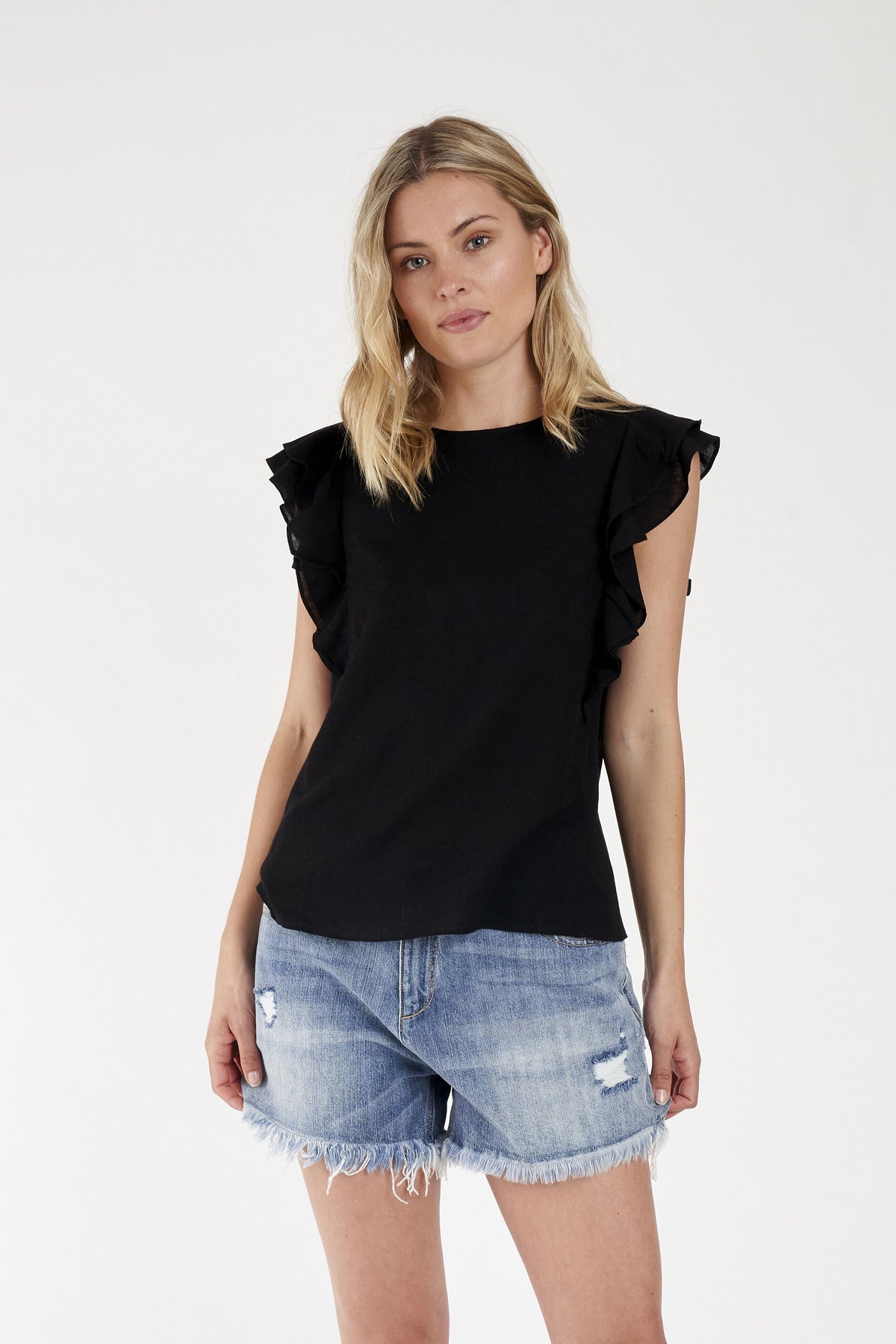 [TEST] Justine Ruffle Sleeve Top