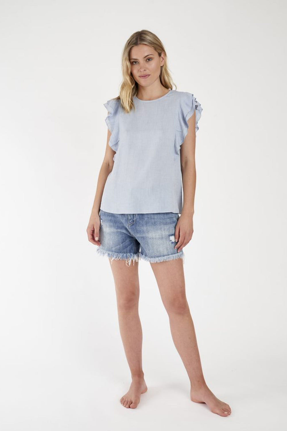 [TEST] Justine Ruffle Sleeve Top