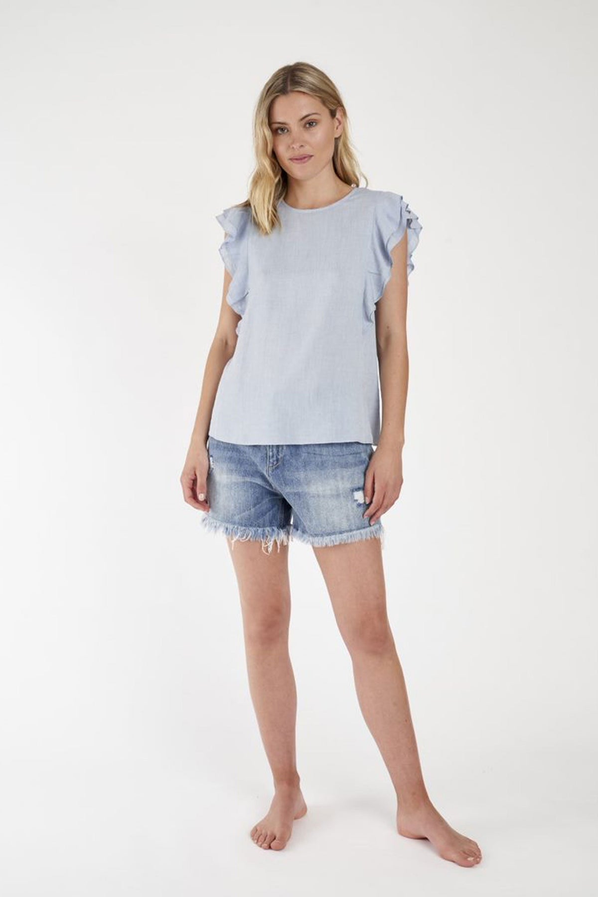 [TEST] Justine Ruffle Sleeve Top
