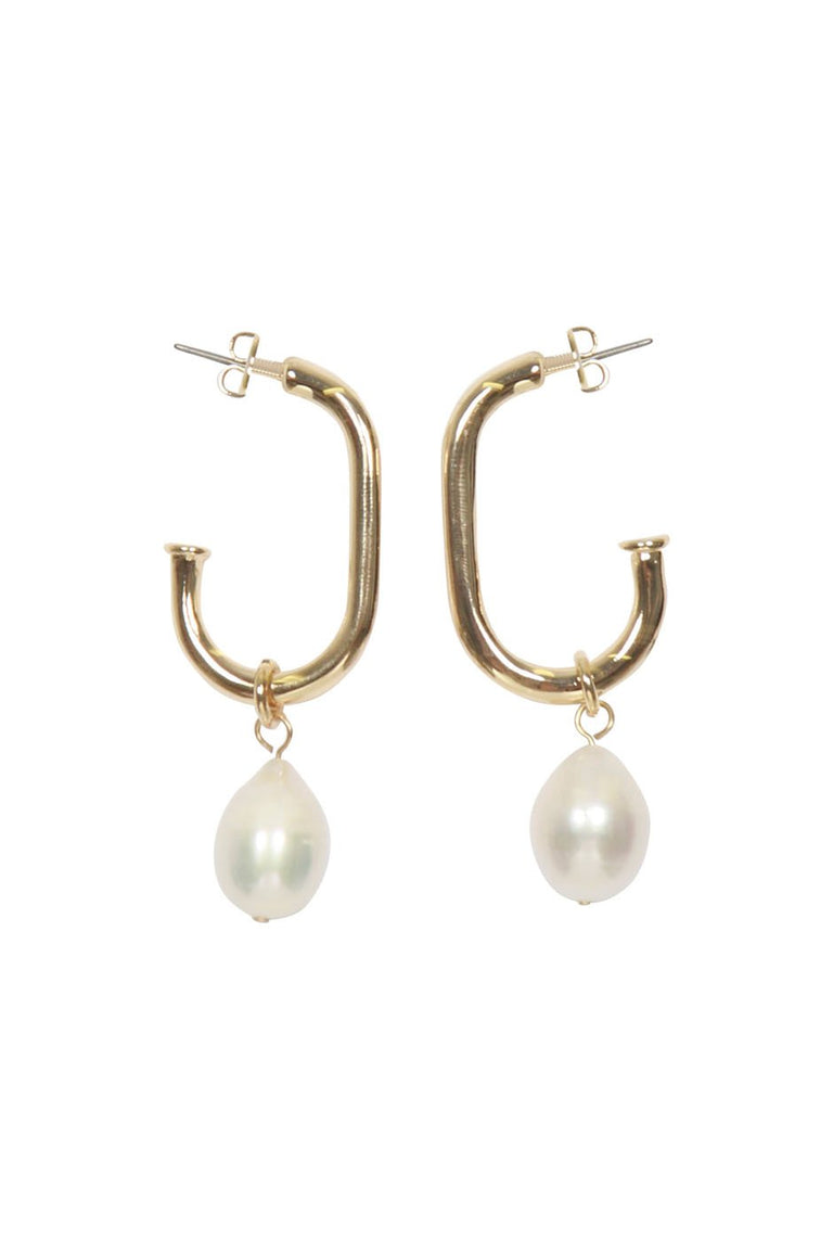 [TEST] Yamin Pearl Hoop Earrings