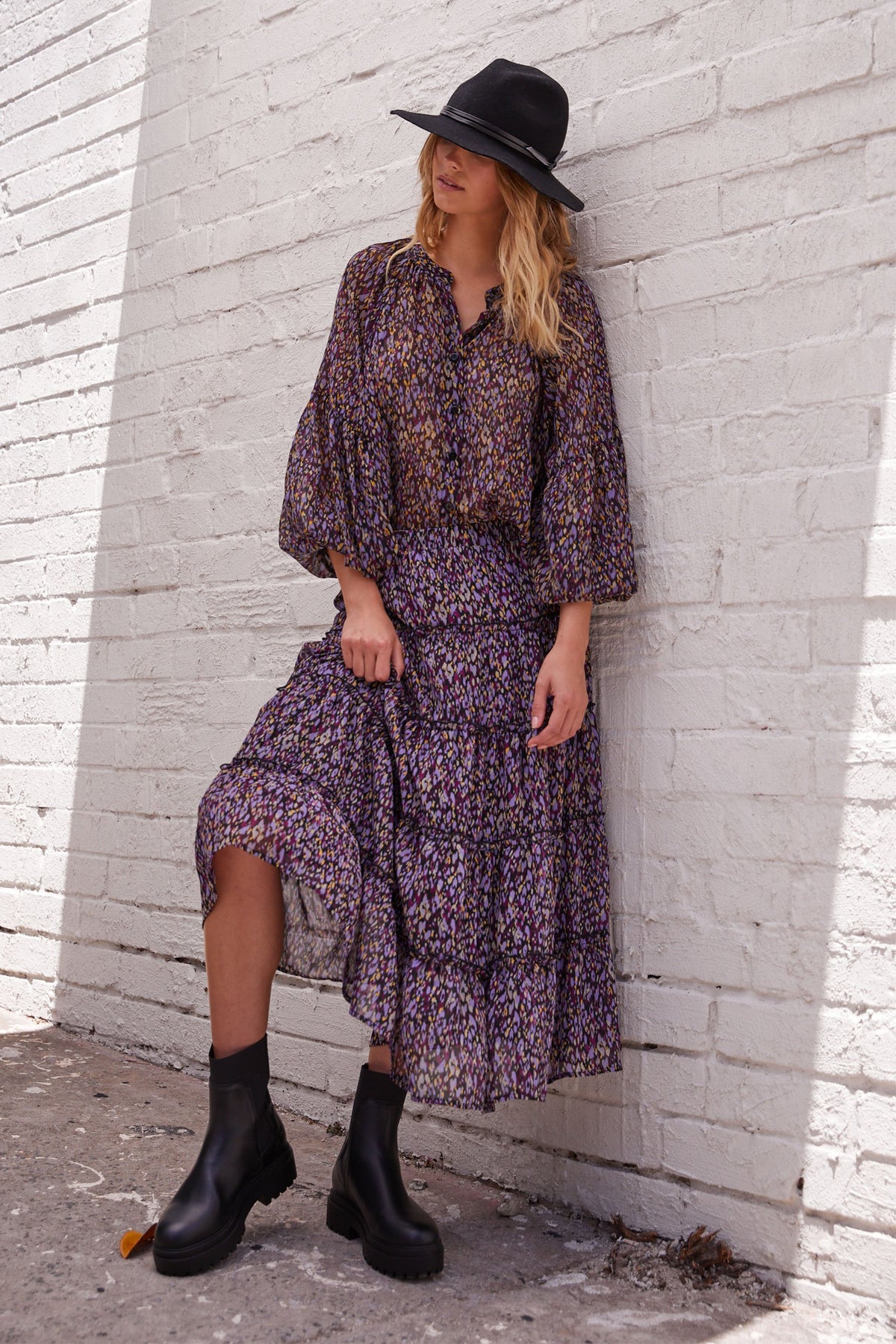 [TEST] Anna Ruffle Tiered Midi Skirt