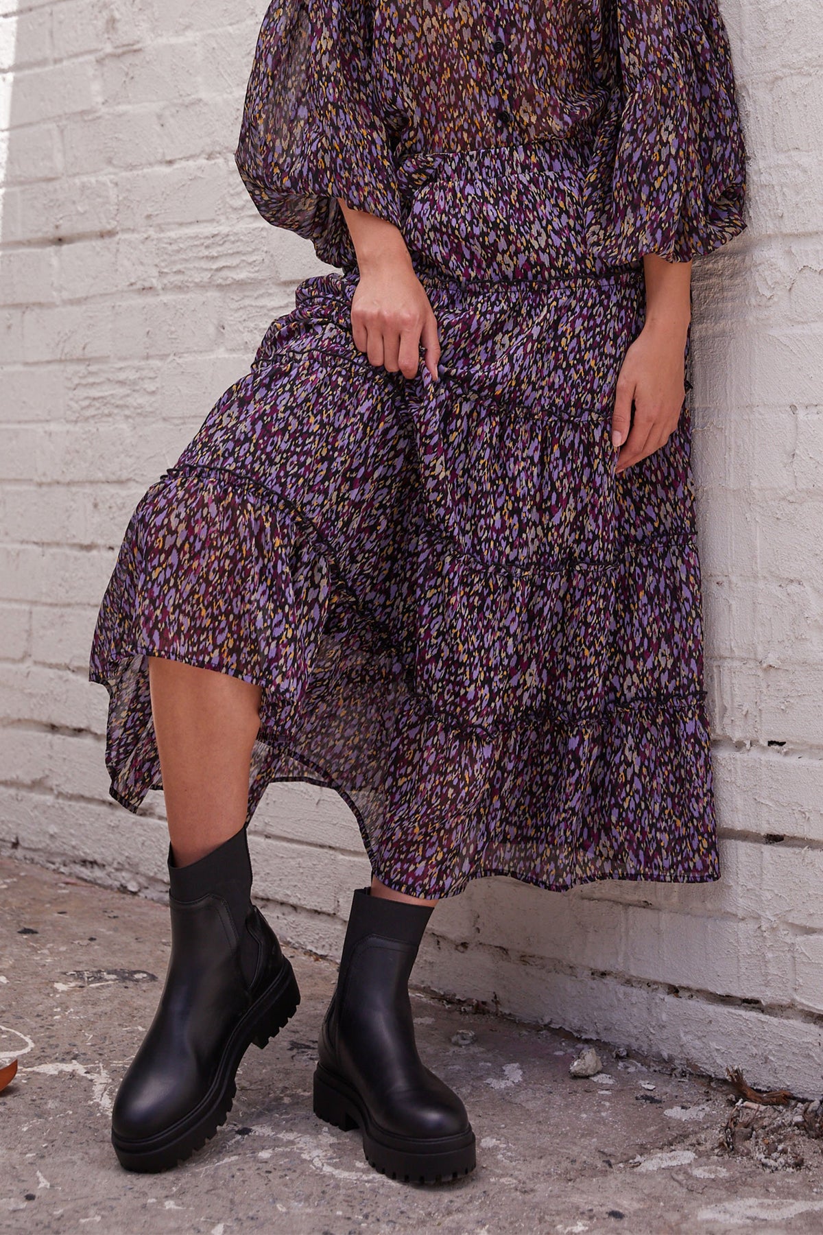 [TEST] Anna Ruffle Tiered Midi Skirt