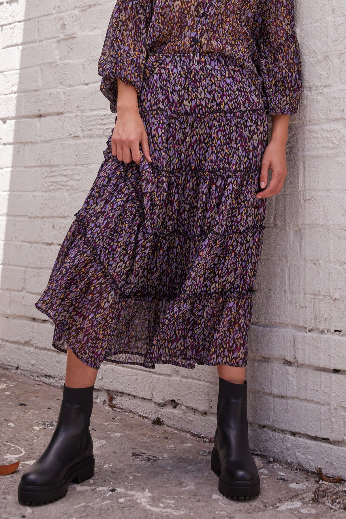 [TEST] Anna Ruffle Tiered Midi Skirt