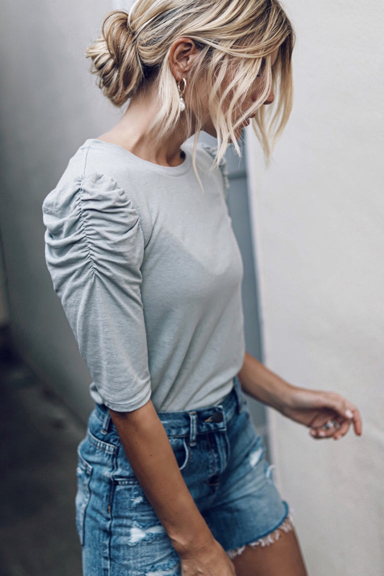 [TEST] Sophie Ruched Sleeve Top