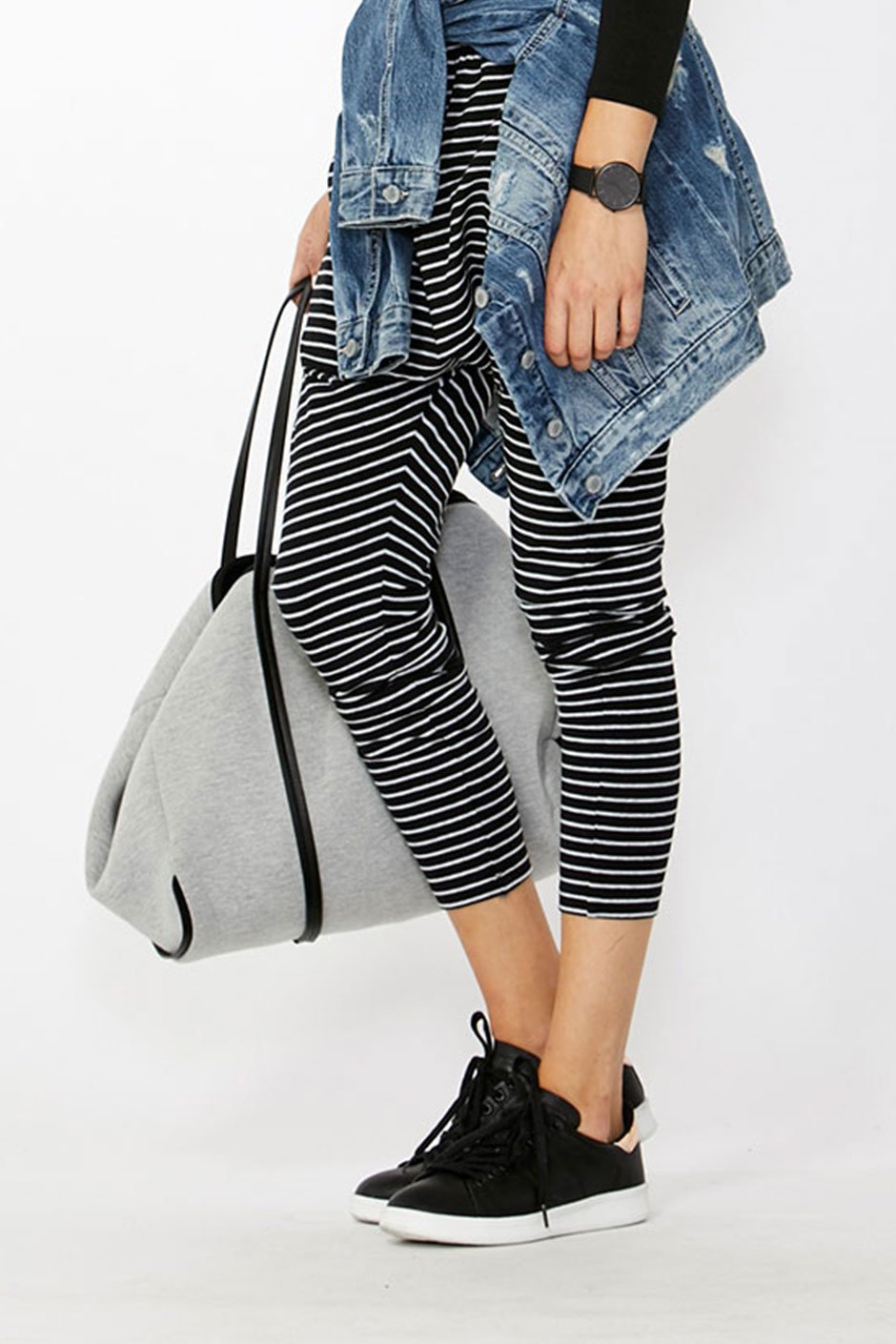 [TEST] Luxe Stripe Drop Crotch Pant