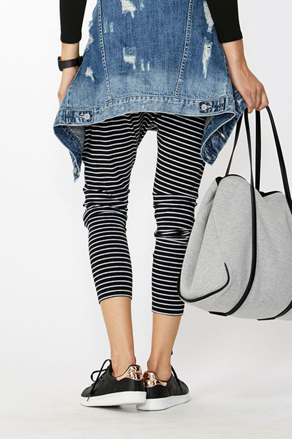 [TEST] Luxe Stripe Drop Crotch Pant