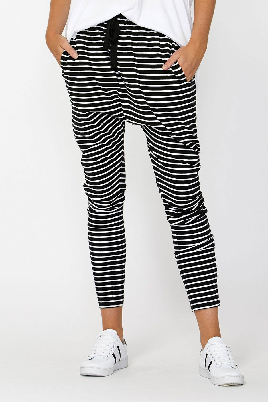 [TEST] Luxe Stripe Drop Crotch Pant