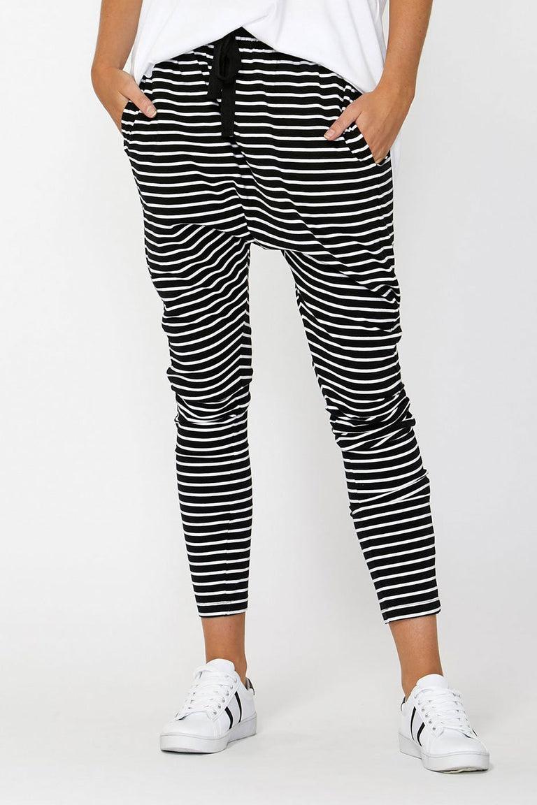 [TEST] Luxe Stripe Drop Crotch Pant