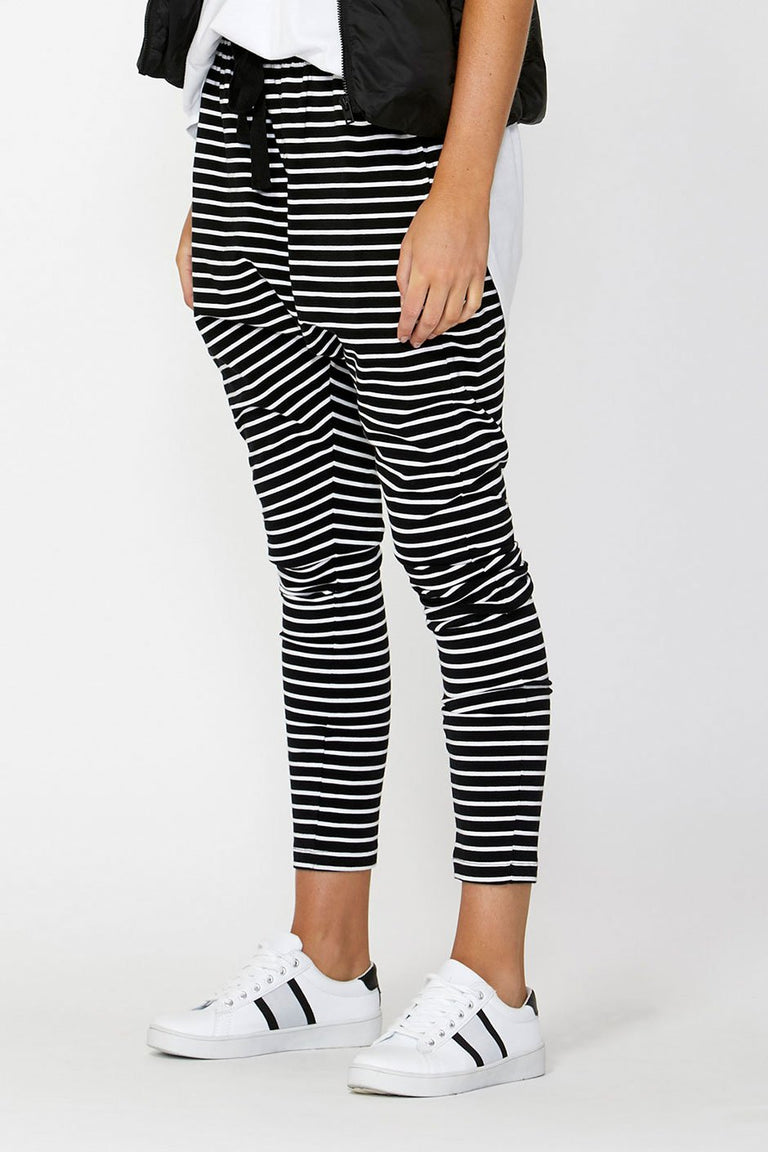[TEST] Luxe Stripe Drop Crotch Pant