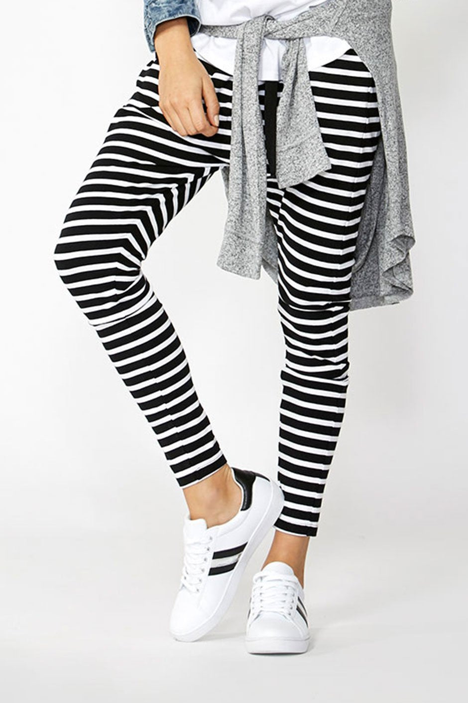 [TEST] Luxe Stripe Drop Crotch Pant