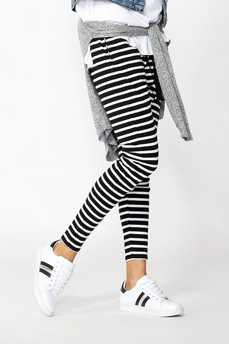 [TEST] Luxe Stripe Drop Crotch Pant