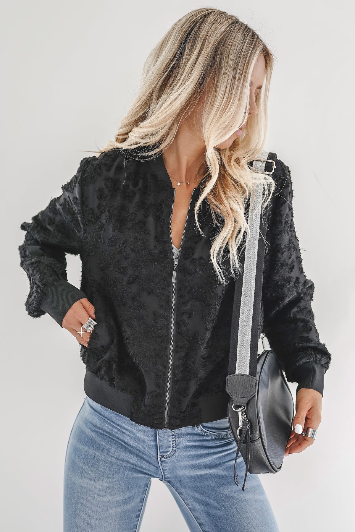 [TEST] Arabella Burnout Bomber Jacket