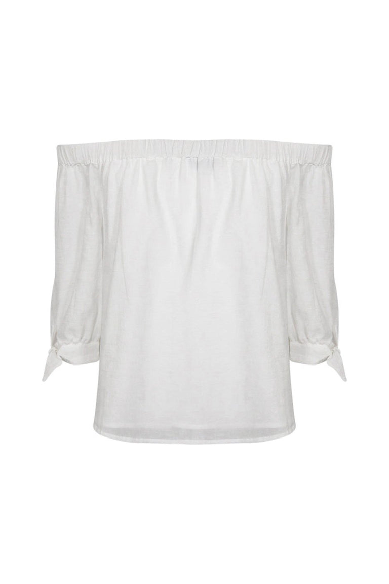 [TEST] Kids Off Shoulder Woven Top