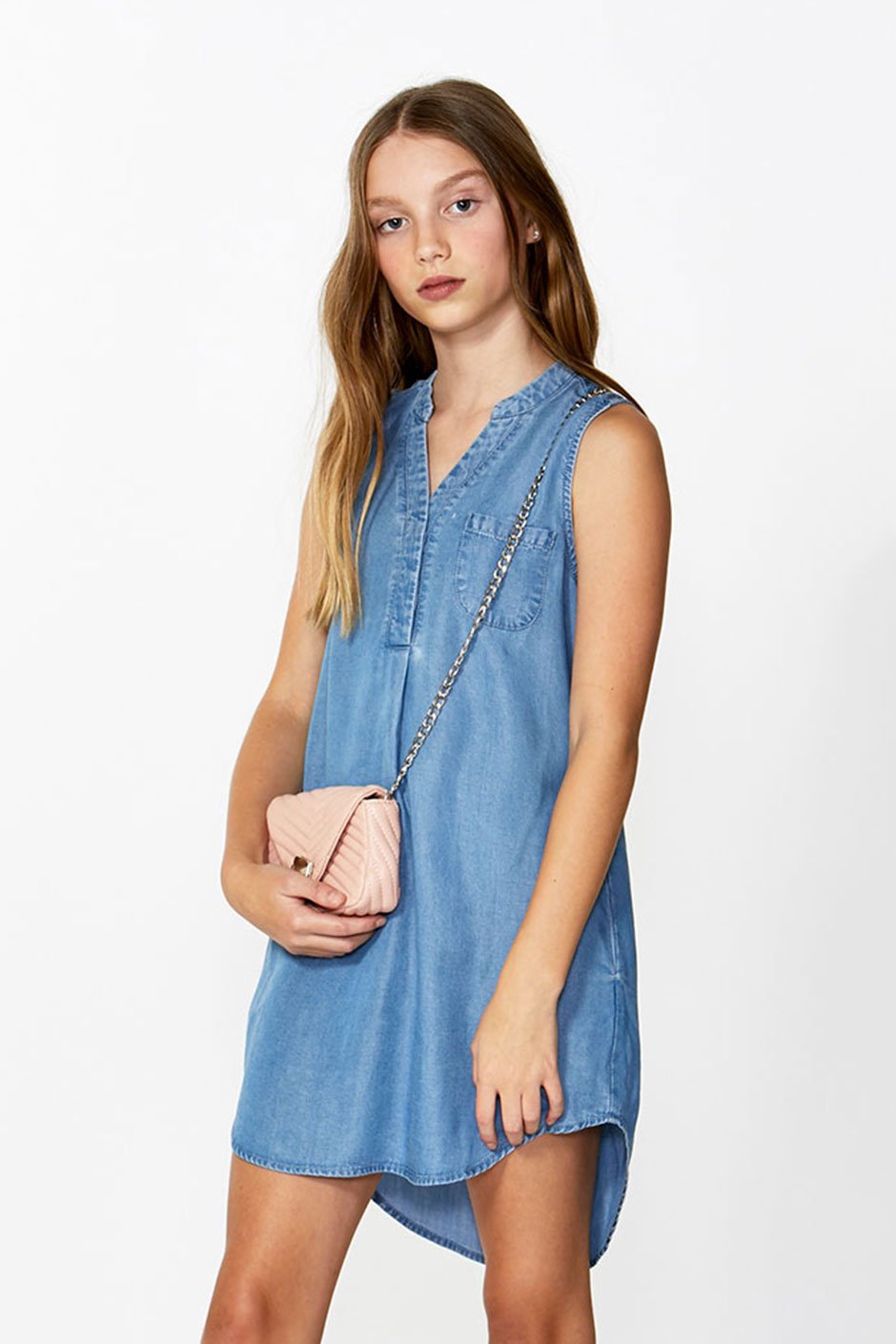 [TEST] Kids Chambray Shirt Dress