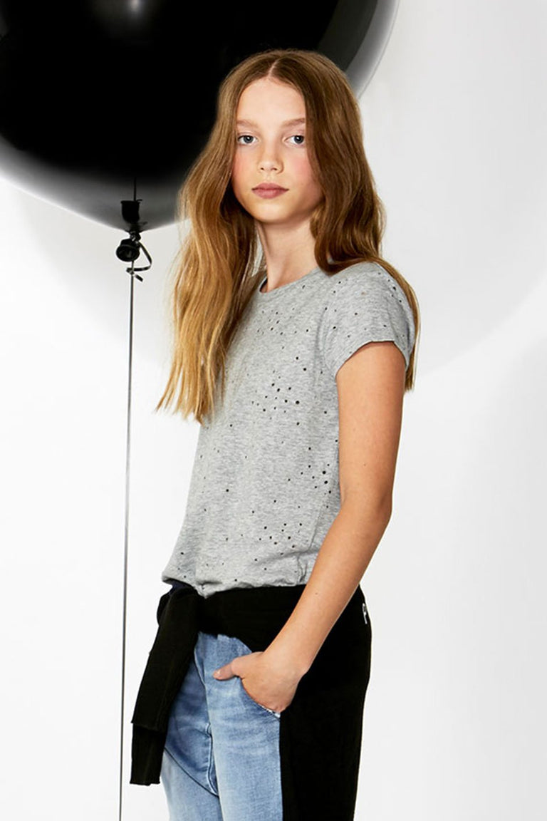 [TEST] Kids Distressed Hole Tee