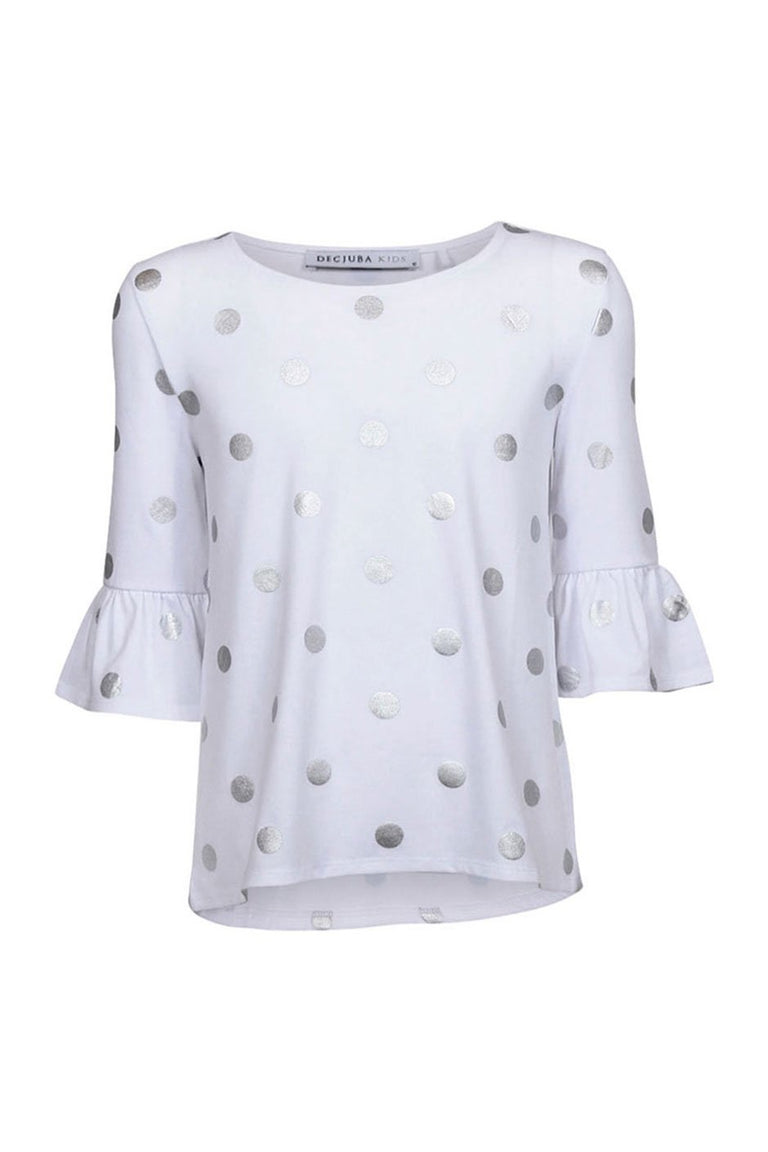 [TEST] Kids Gathered Sleeve Spot Top