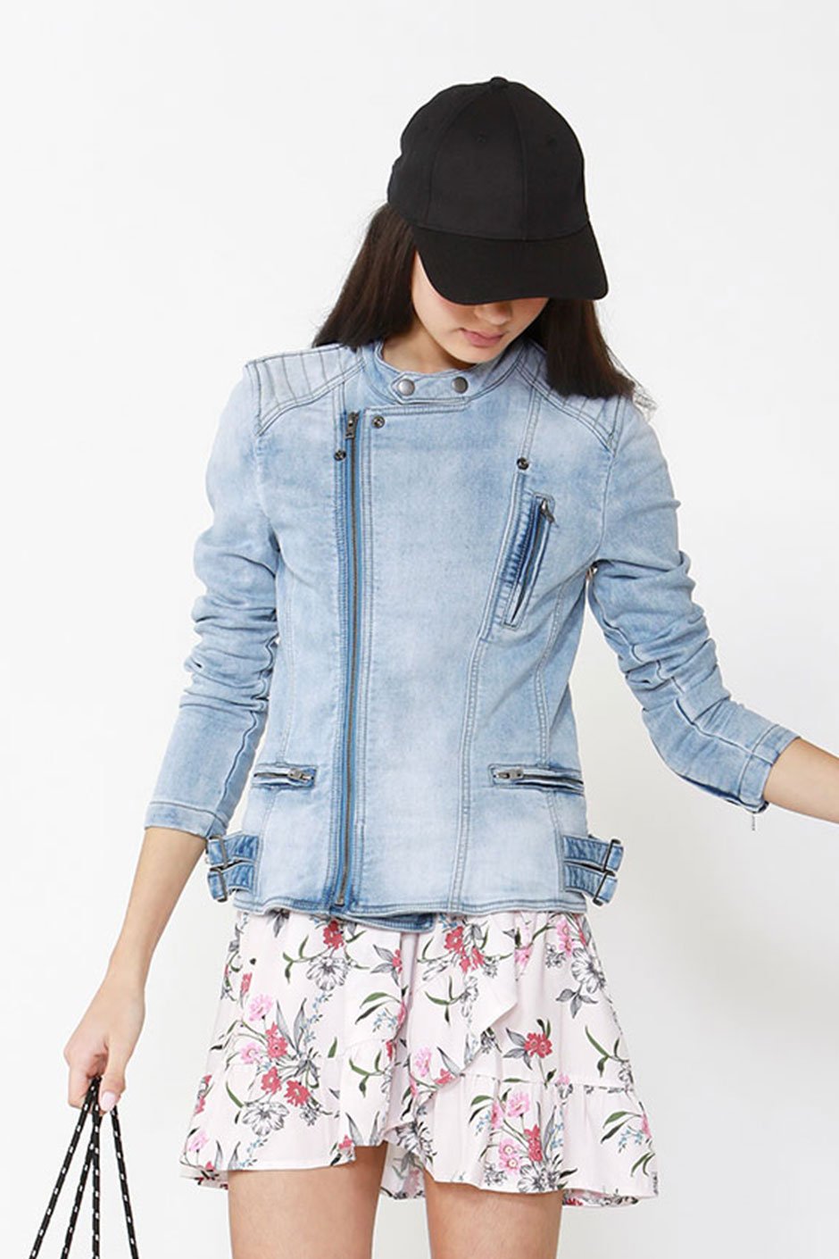 [TEST] Kids Denim Biker Jacket
