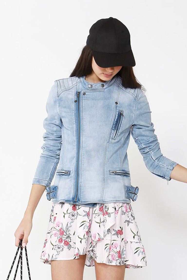 [TEST] Kids Denim Biker Jacket