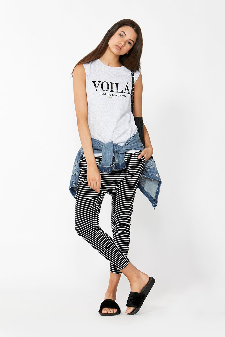 [TEST] Kids Stripe Drop Crotch Jogger
