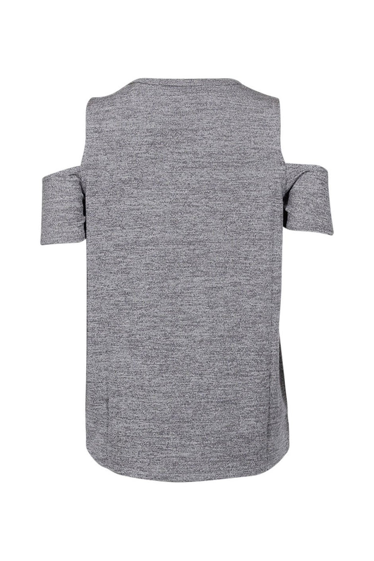 [TEST] Kids Cold Shoulder Text Tee