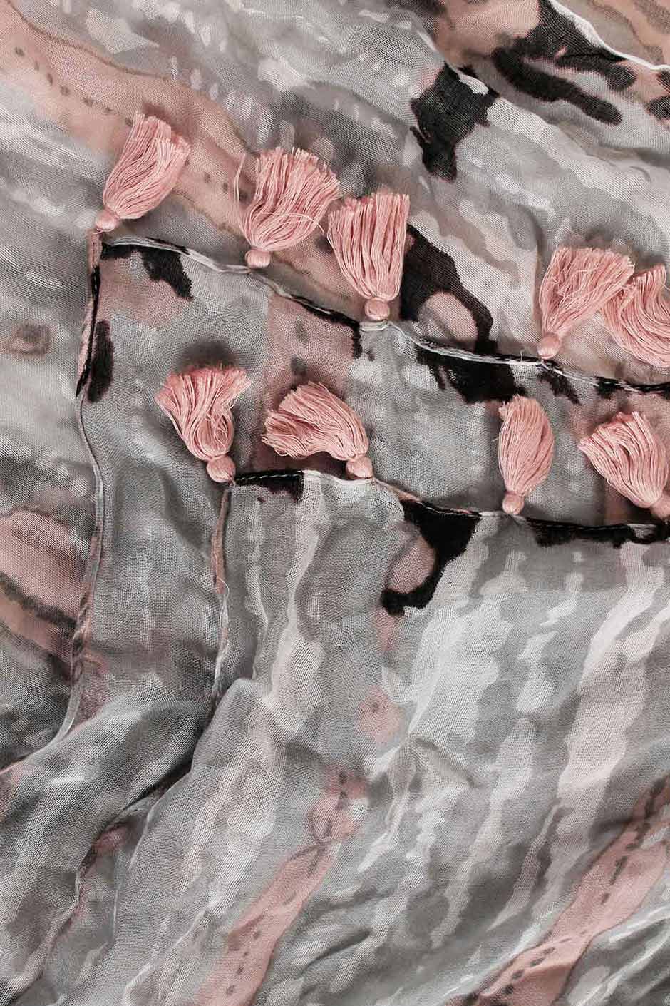 [TEST] Kids Tassel Trim Tie Dye Scarf