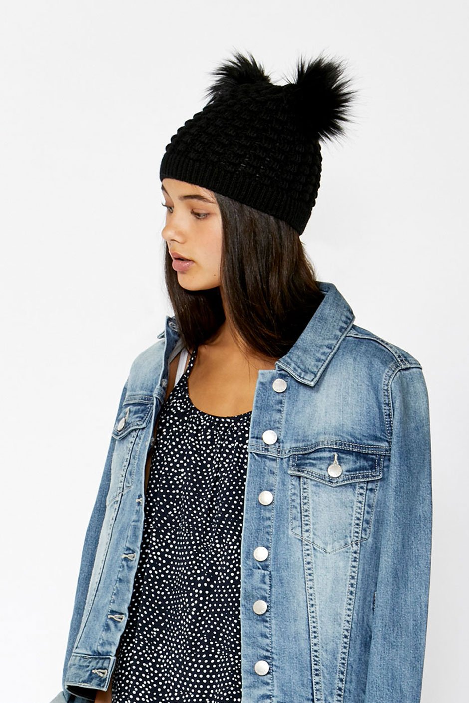 [TEST] Kids Double Pom Pom Beanie