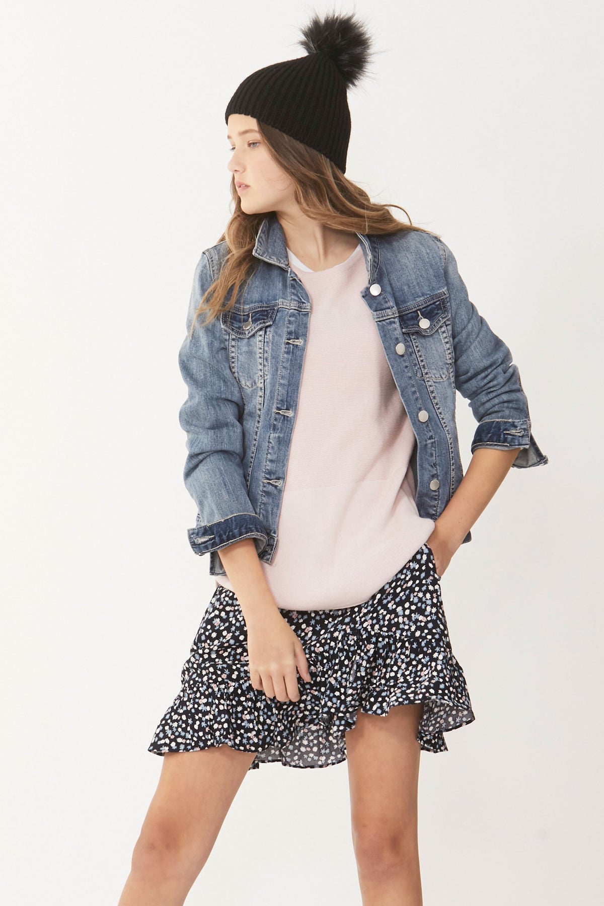 [TEST] Girls Curved Hem Jumper