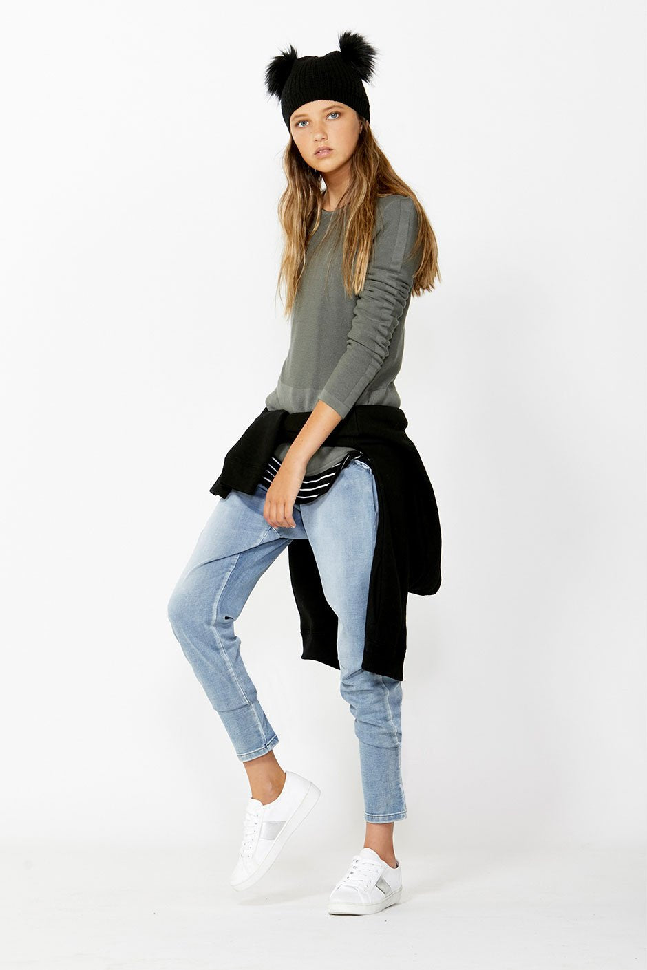 [TEST] Girls Curved Hem Jumper