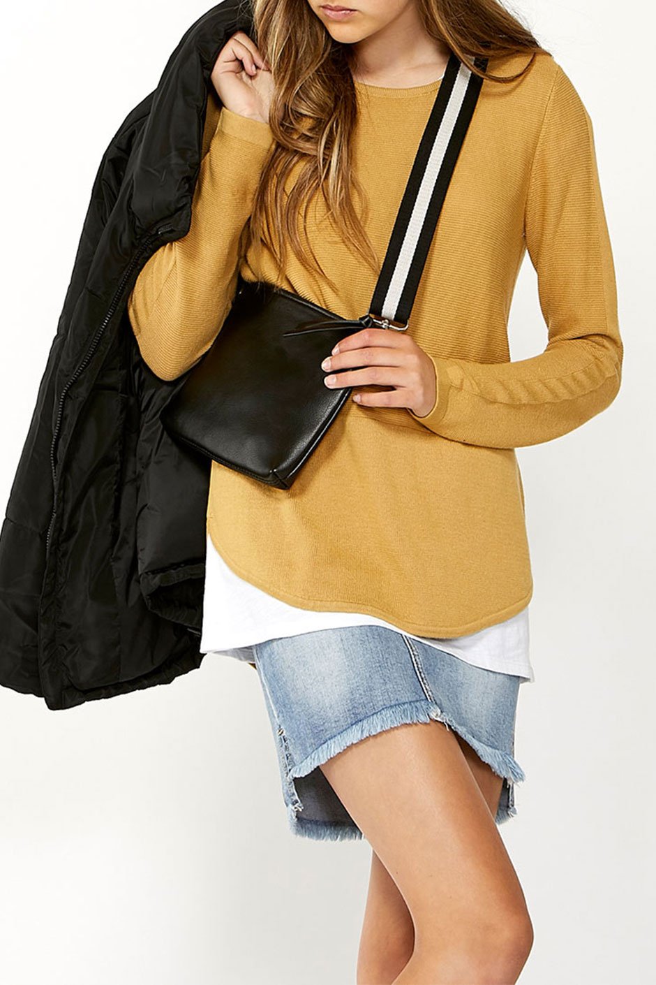 [TEST] Girls Curved Hem Jumper