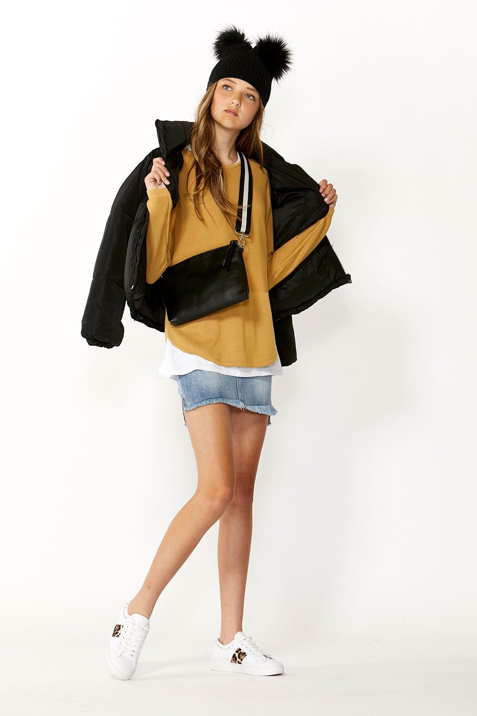 [TEST] Girls Curved Hem Jumper