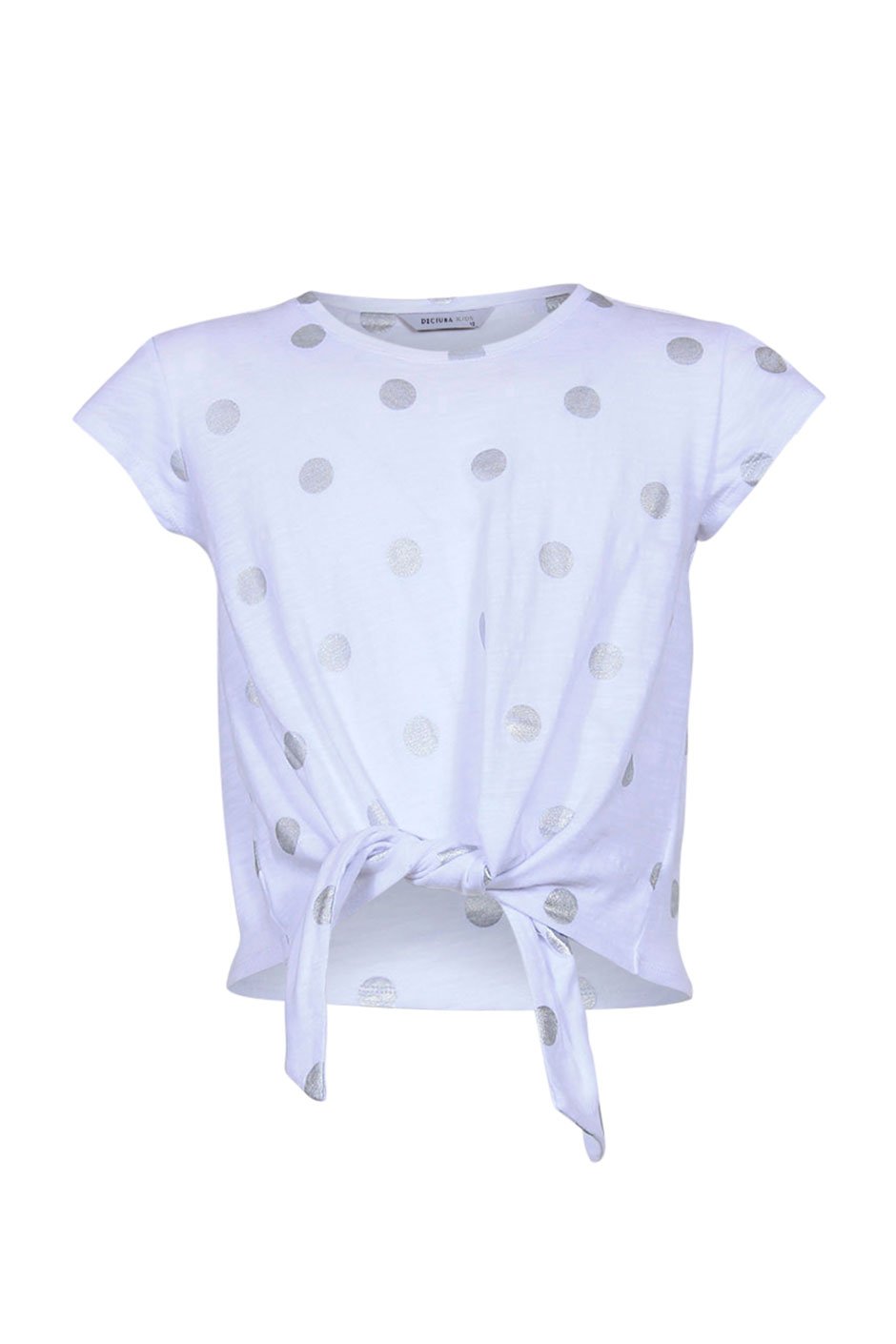 [TEST] Kids S/S Tie Front Spot Top