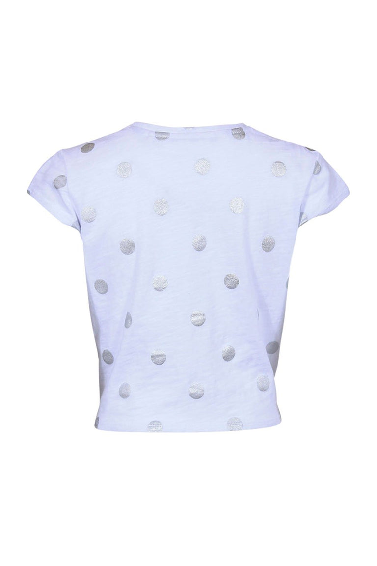 [TEST] Kids S/S Tie Front Spot Top