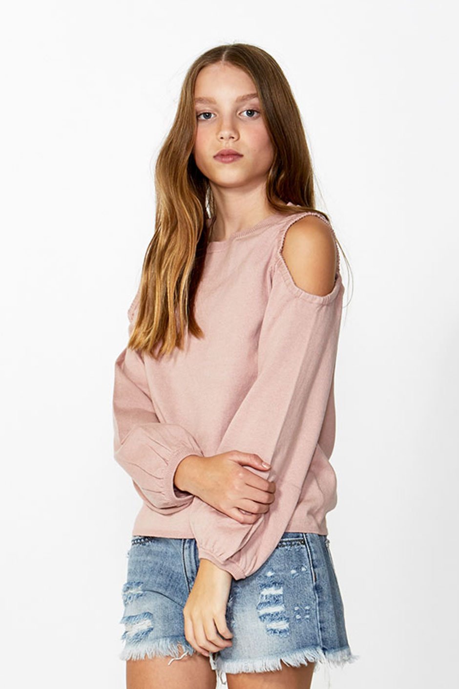 [TEST] Kids Cut Out Shoulder Knit