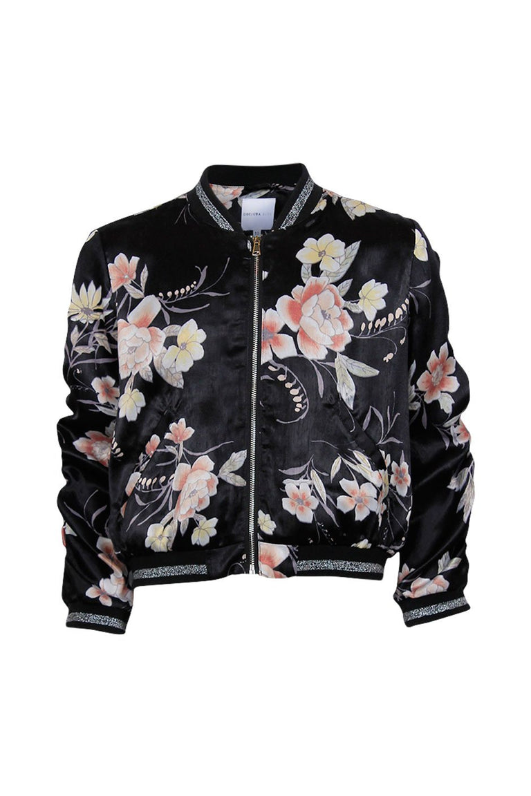 [TEST] Kids Printed Satin Bomber