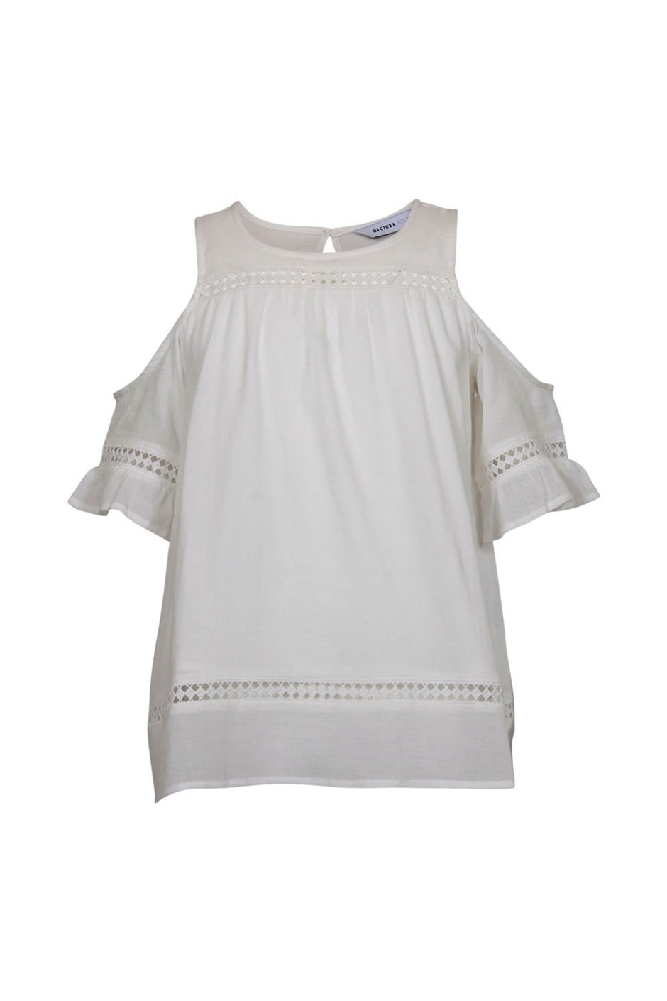 [TEST] Kids Lace Cold Shoulder Top