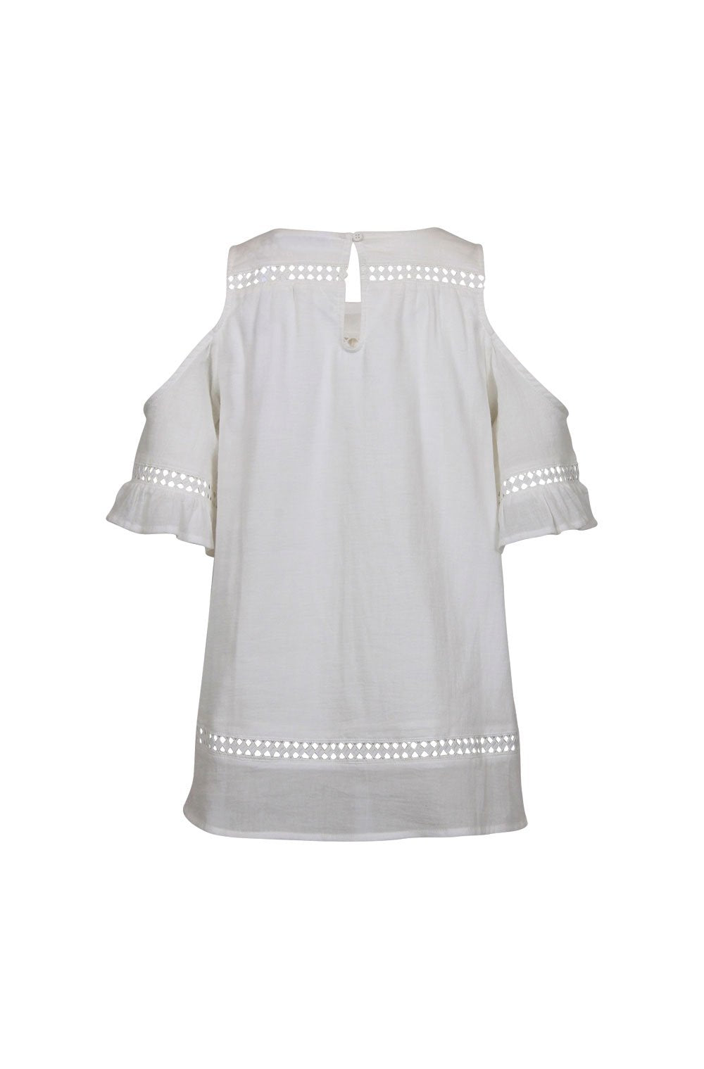 [TEST] Kids Lace Cold Shoulder Top