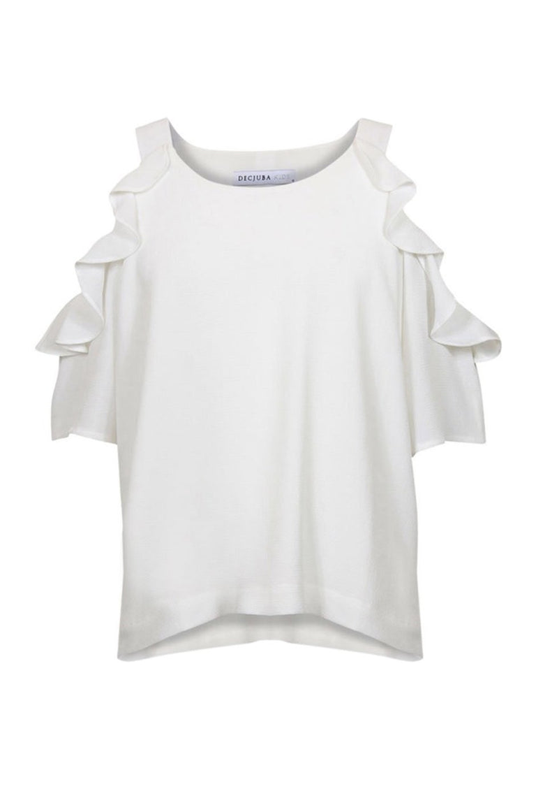 [TEST] Kids Cut Out Ruffle Sleeve Top
