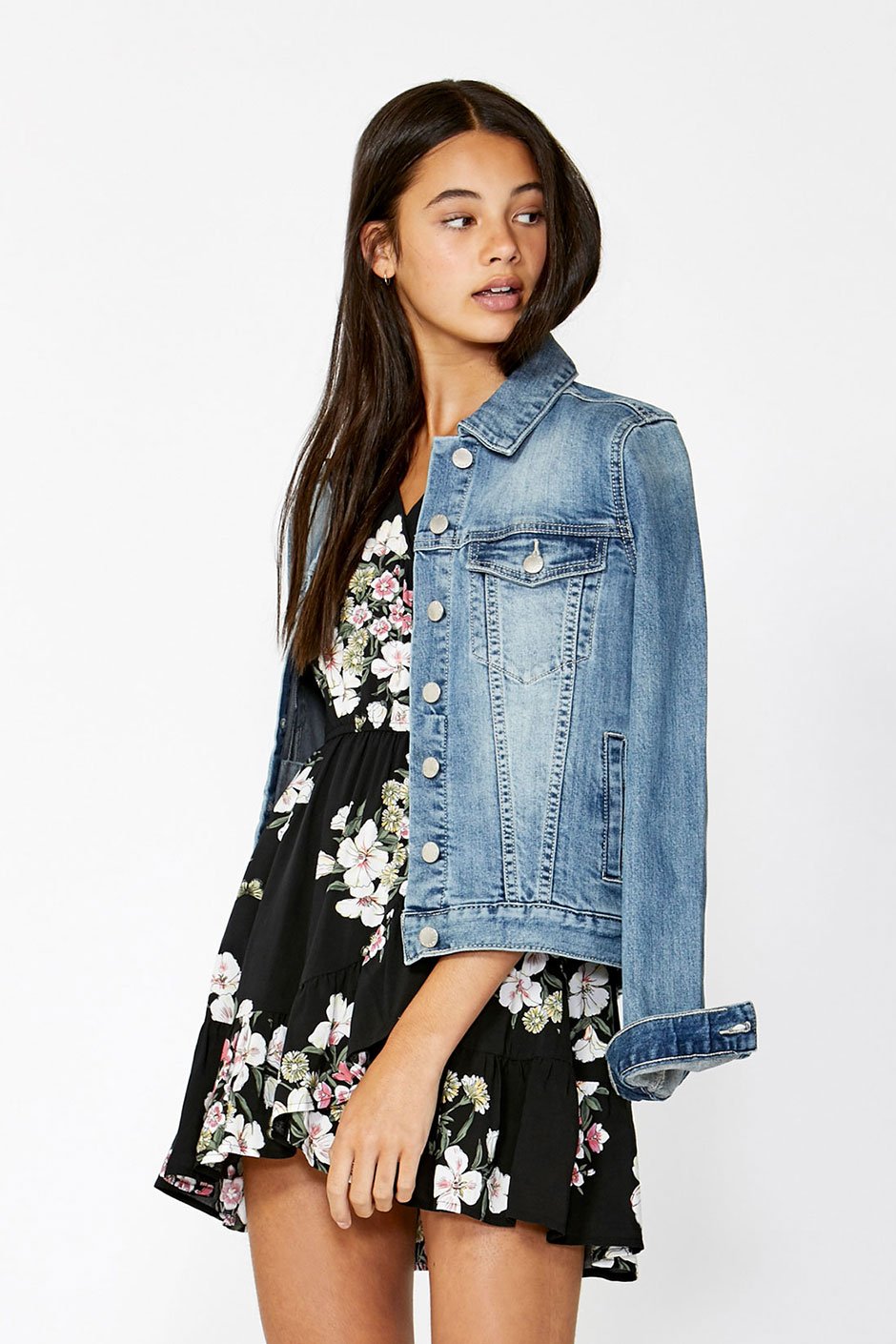 [TEST] Kids Floral Print Wrap Dress