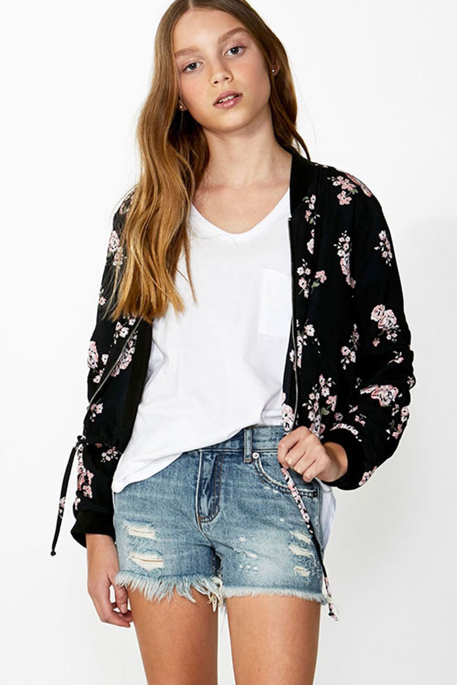 [TEST] Kids Floral Print Bomber