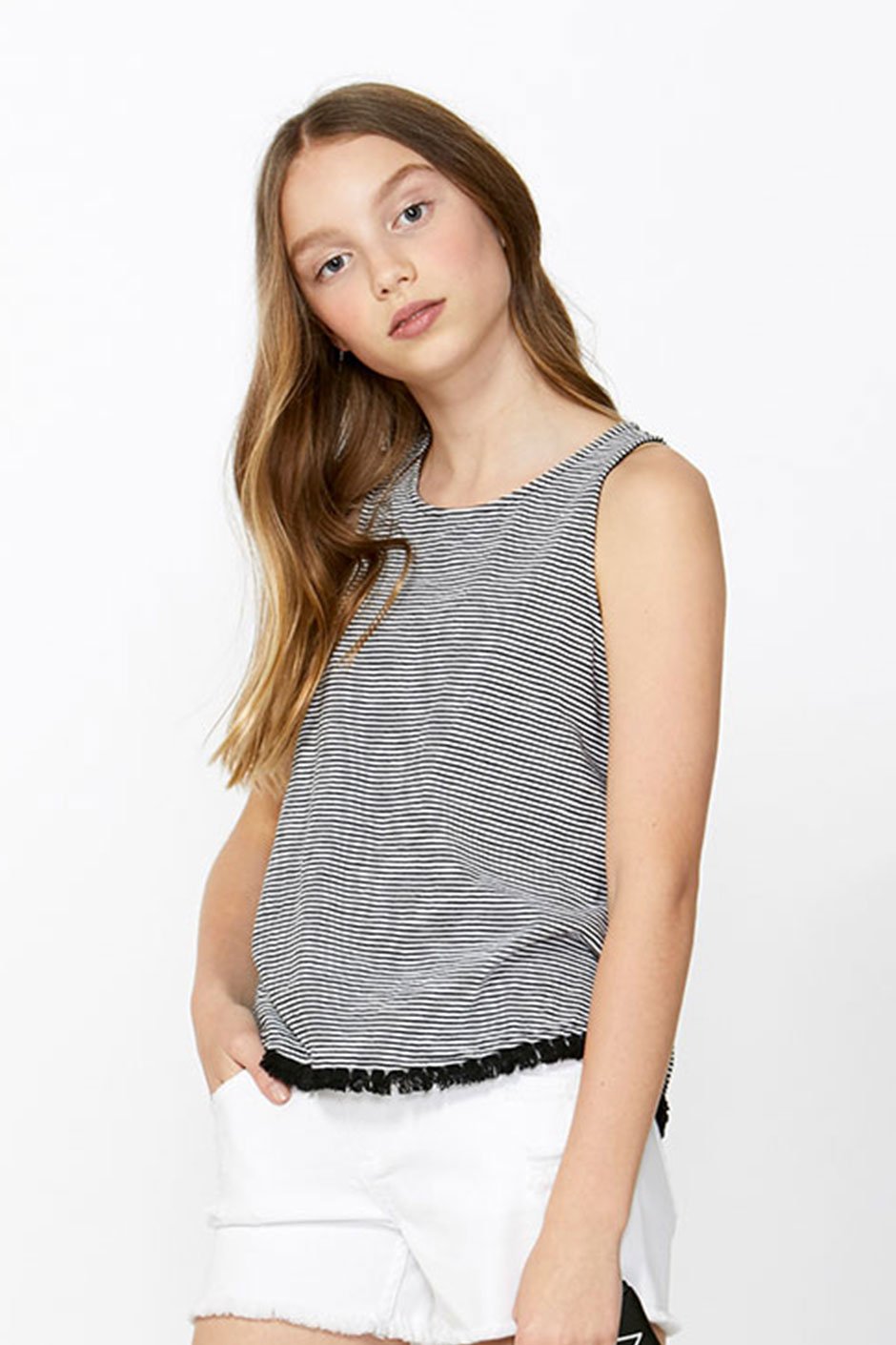 [TEST] Kids Tassel Trim Tank