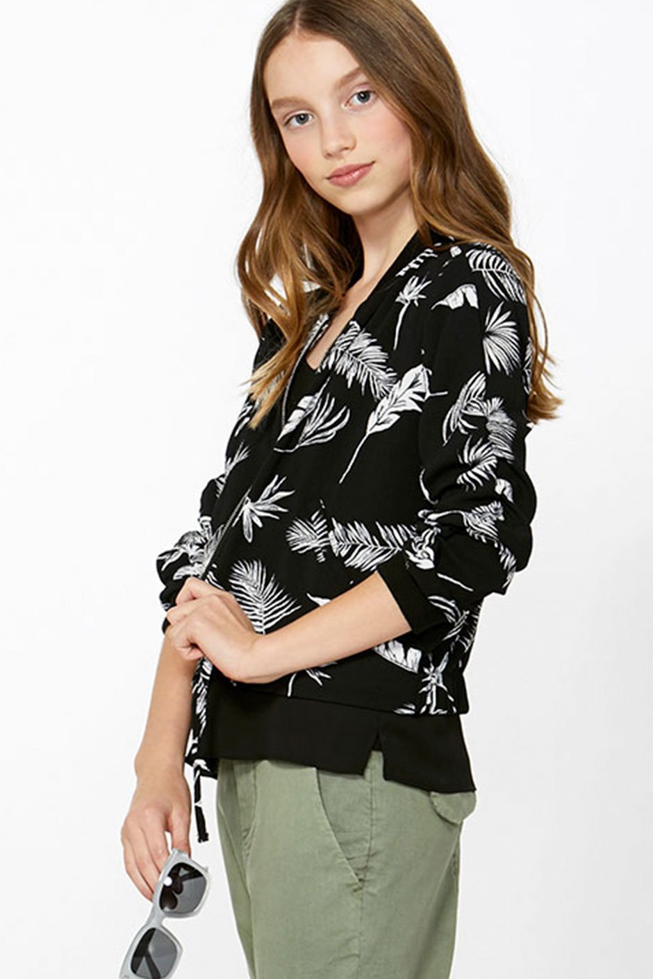 [TEST] Kids Tropical Print Bomber