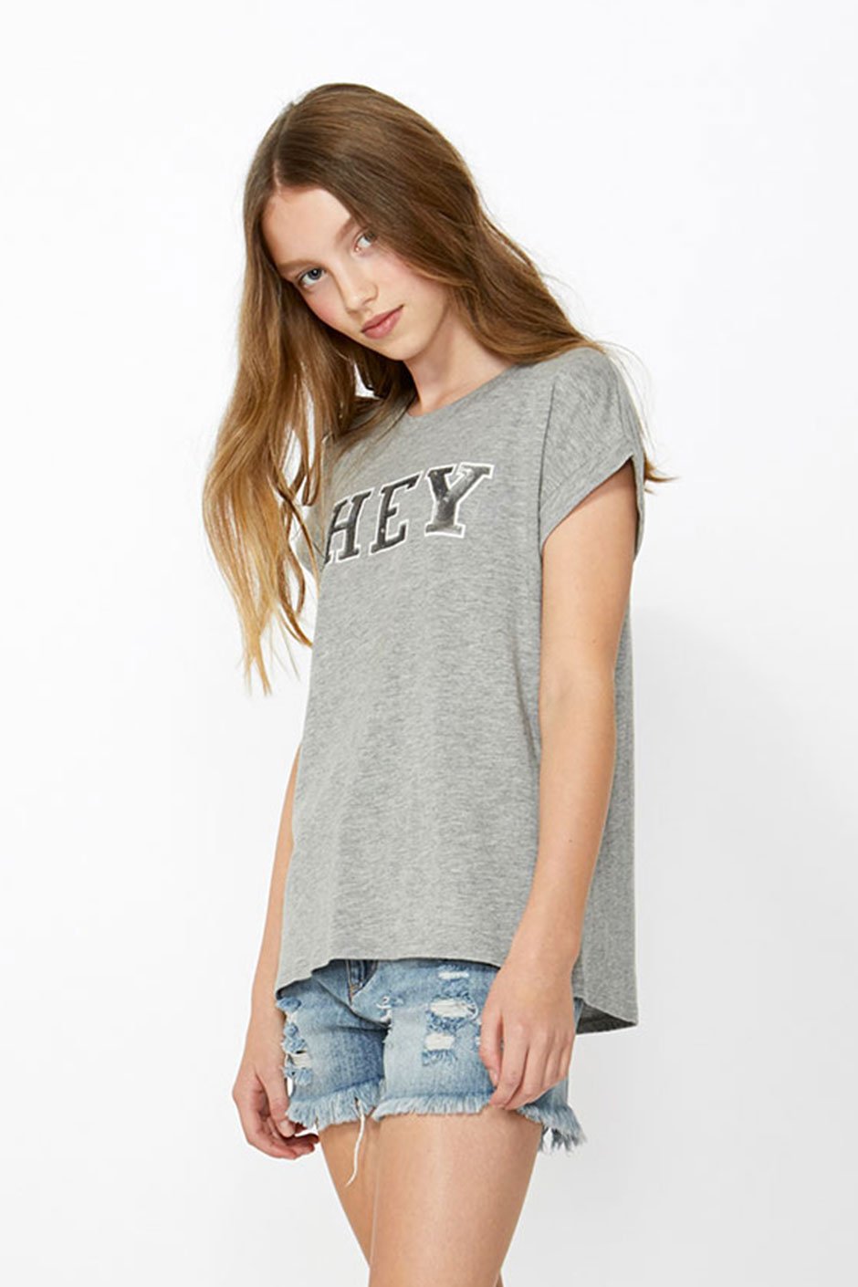 [TEST] Kids Sequin Hey Tee