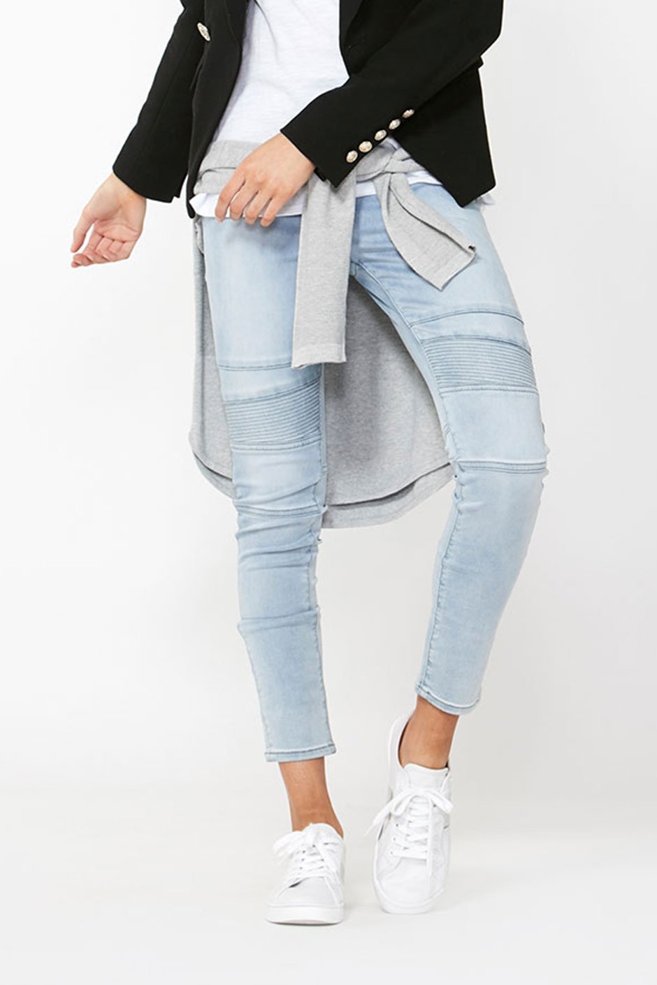 [TEST] Girls Denim Biker Jean