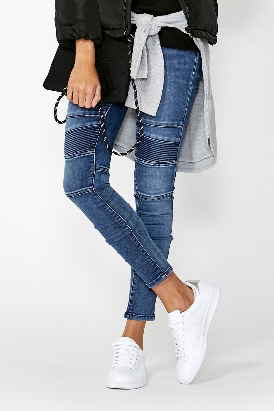 [TEST] Girls Denim Biker Jean