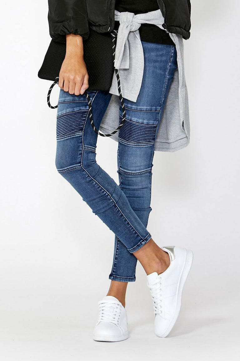 [TEST] Girls Denim Biker Jean